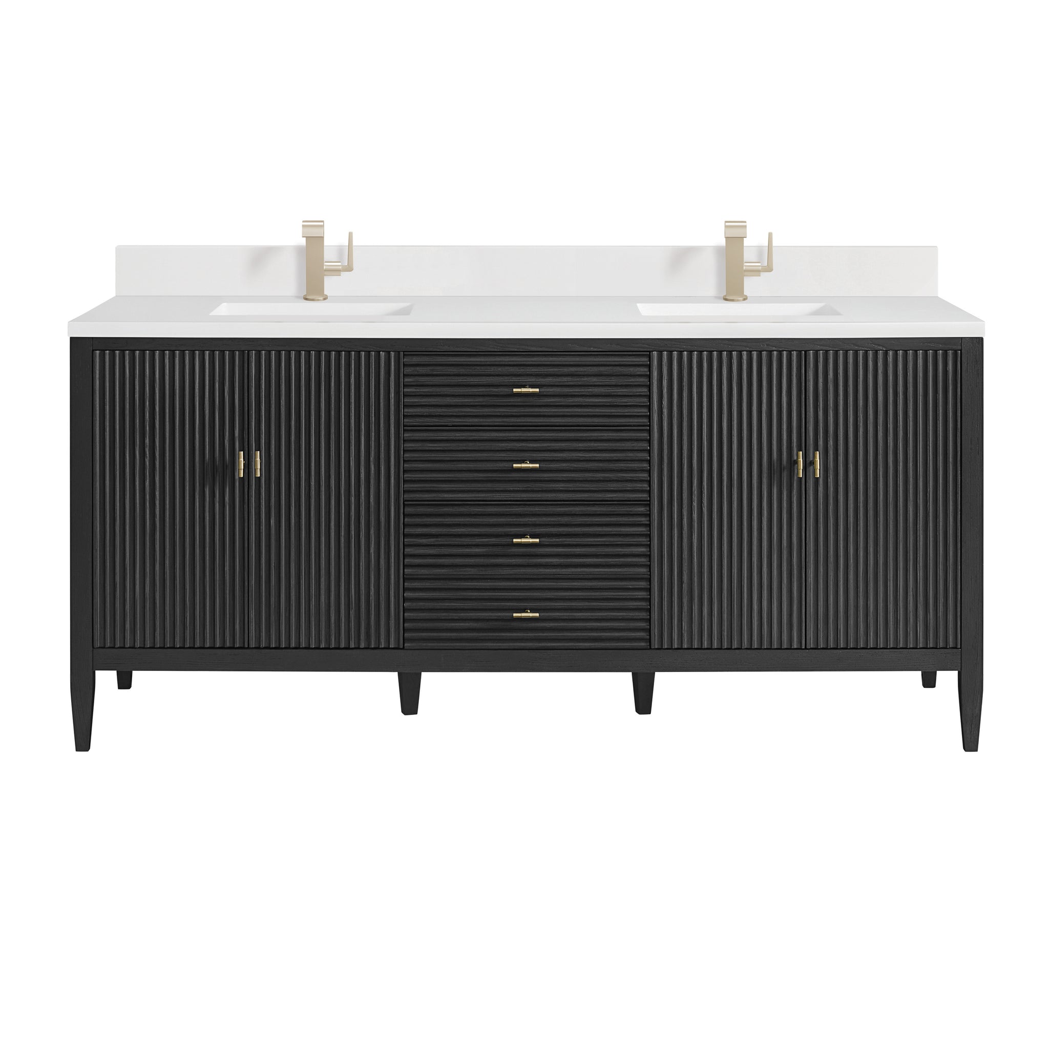James Martin Myrrin 72" Single Bathroom Vanity, Carbon Oak by James Martin