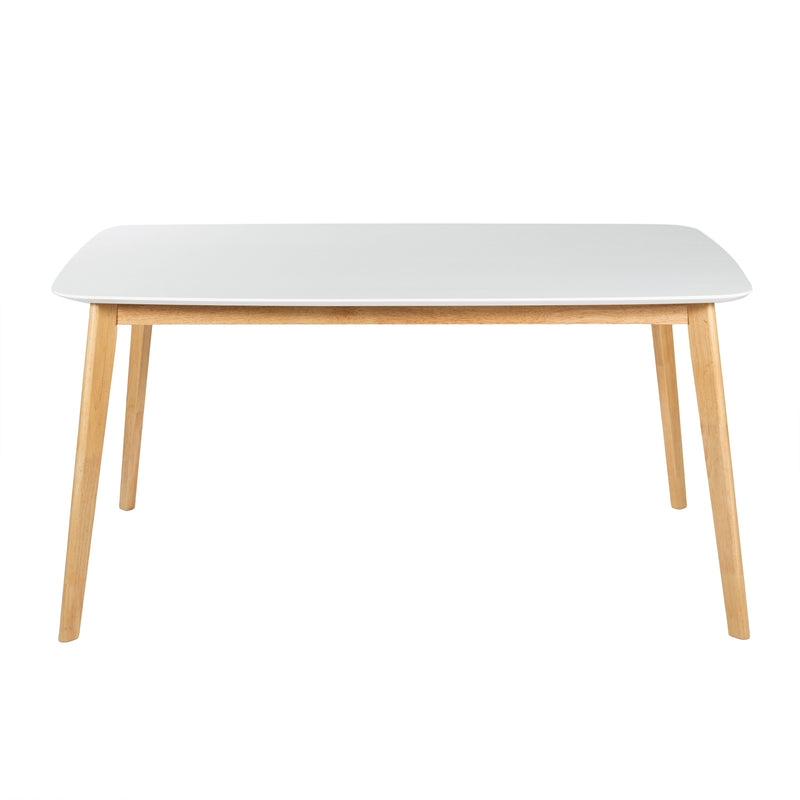 Mid-Century Dining Table with Faux Wood Top - Natural/White, photo 2 of 10