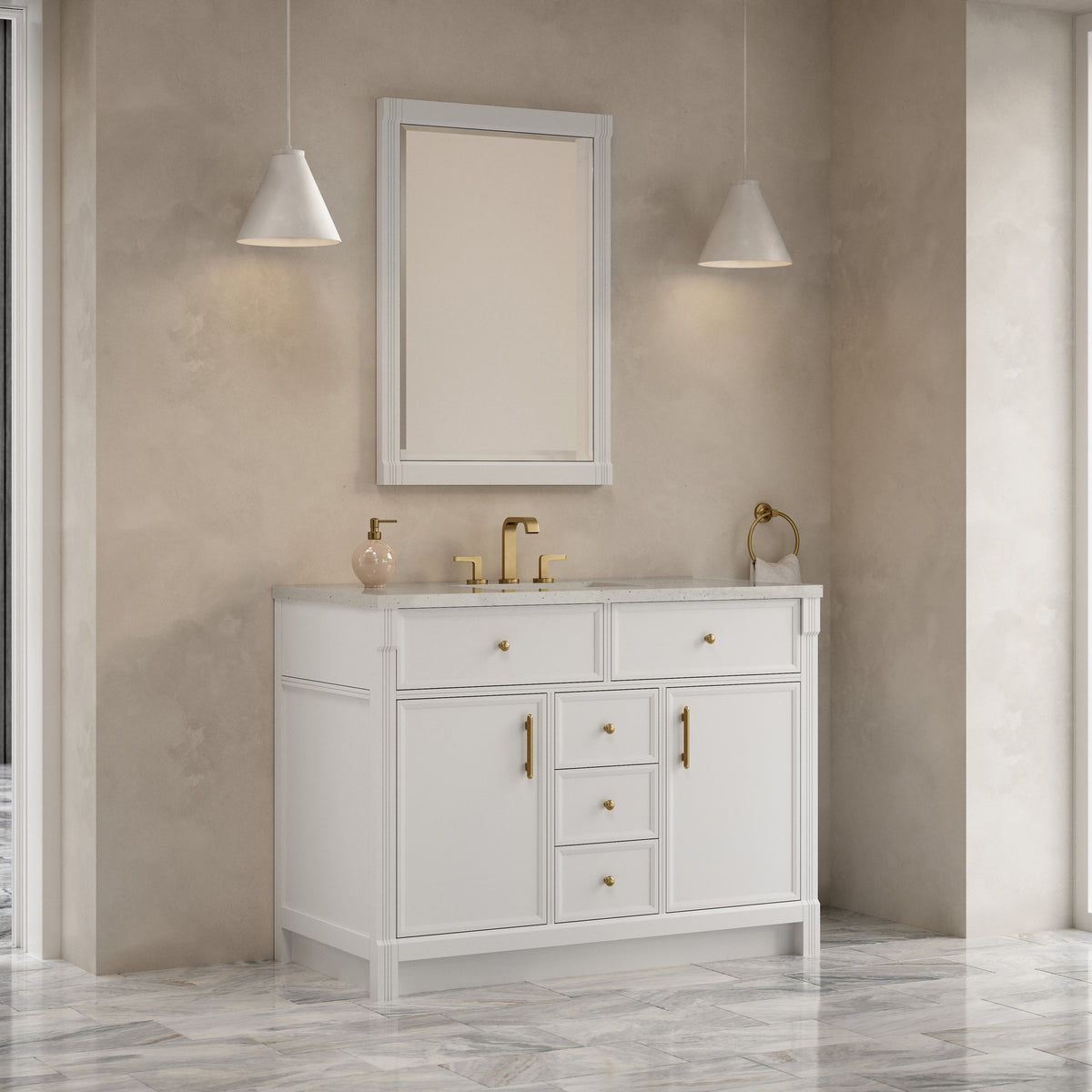 James Martin Bellshire 48" Single Bathroom Vanity, Bright White, view 31