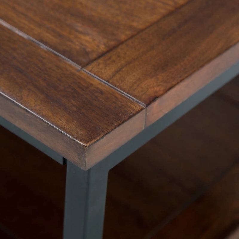 Skyler 48 Inch Wide Solid Mango Wood Coffee Table in Dark by HouseOfZazla