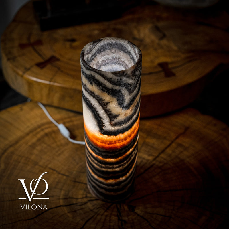 Ultra Exotic Tangerine Crystal (Onyx Table Lamp #34), photo 9 of 12