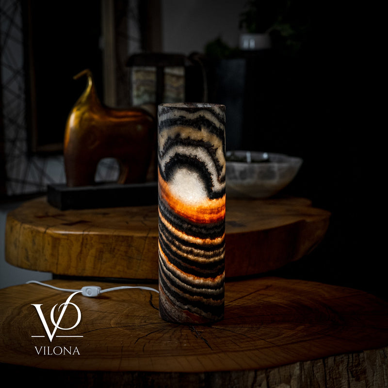 Ultra Exotic Tangerine Crystal (Onyx Table Lamp #34), photo 6 of 12