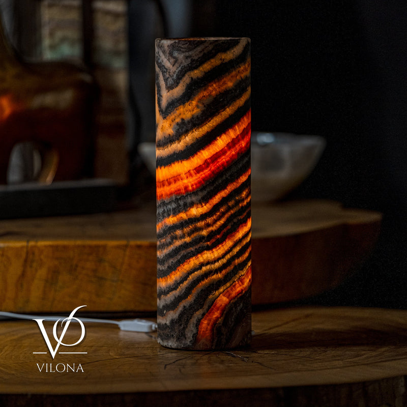 Ultra Exotic Tangerine Crystal (Onyx Table Lamp #34), photo 2 of 12