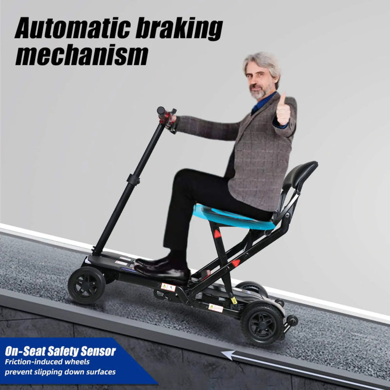 Ultra Lightweight 4-Wheel Folding Mobility Scooter With Remote For Adults And Elderly (SAK58976) by SAKSBY WHOLESALE
