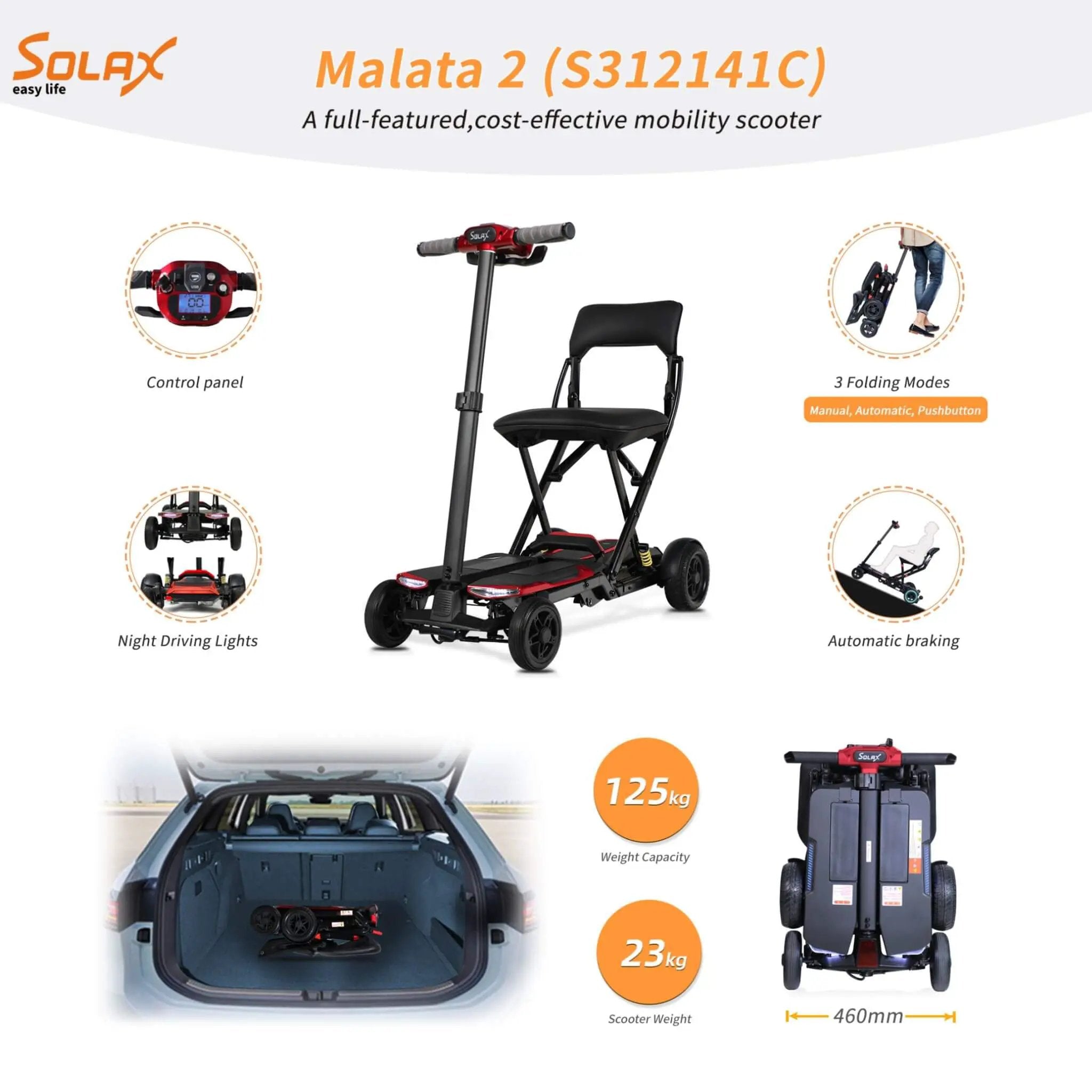 Ultra Lightweight 4-Wheel Folding Mobility Scooter With Remote For Adults And Elderly (SAK58976) by SAKSBY WHOLESALE