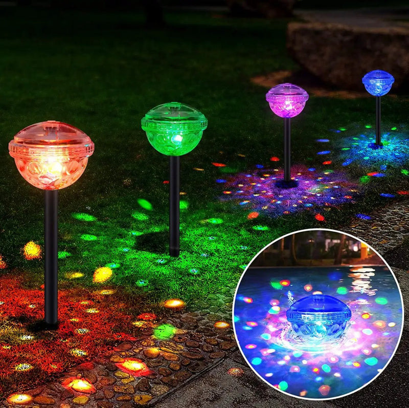 Ultra Luma Solar Pathway LED Lights 8 Color Changing Outdoor Waterproof -4 Pack by Outdoor Solar Outlet