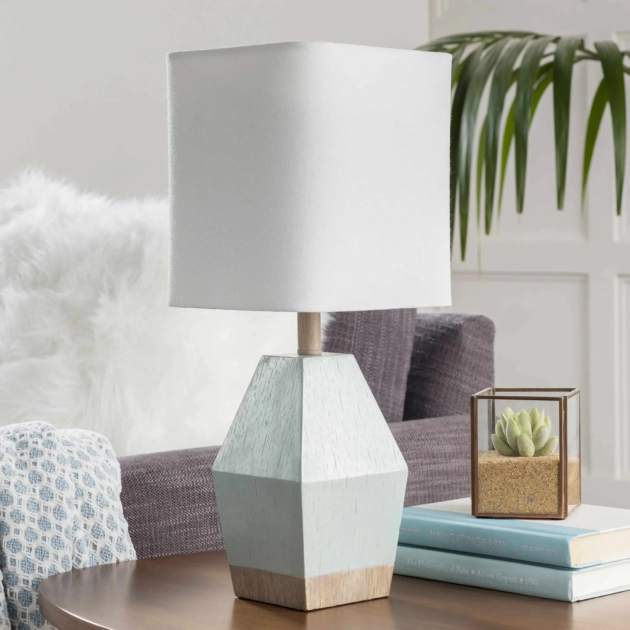 Umaganhan Aqua Ceramic Table Lamp by Boutique Rugs
