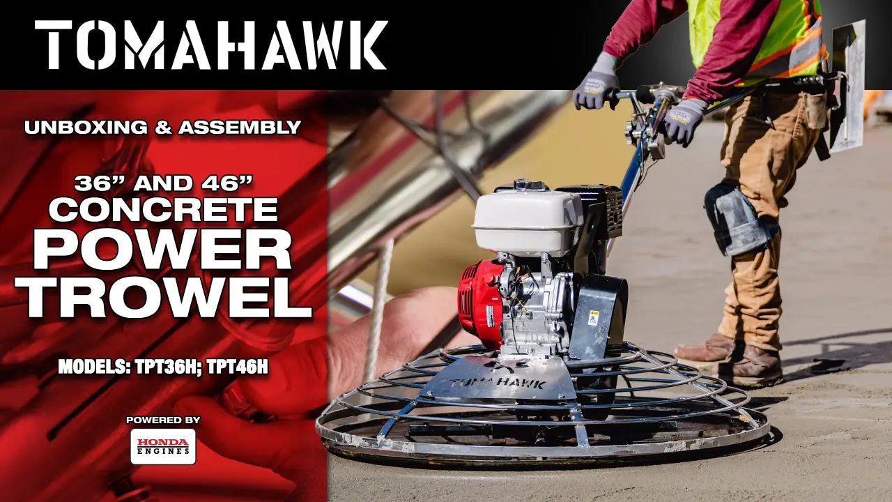 36" Concrete Power Trowel 5.5HP Honda with Float Pan Cement Finishing Tool by Tomahawk Power