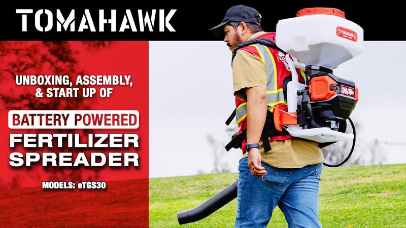 5 Gal Battery-Powered Fertilizer Spreader Broadcast Lawn Seed Ice Melt Salt by Tomahawk Power