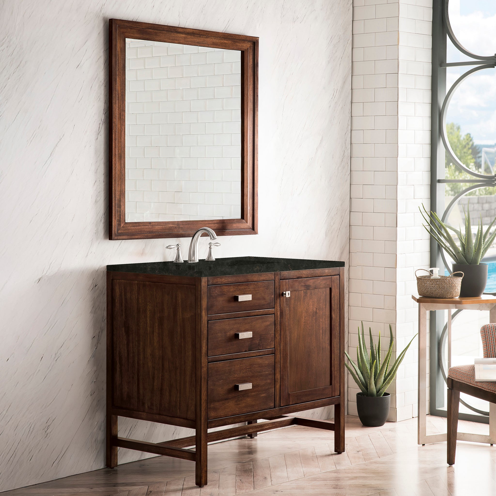 James Martin Addison 36" Single Bathroom Vanity, Mid-Century Acacia by James Martin