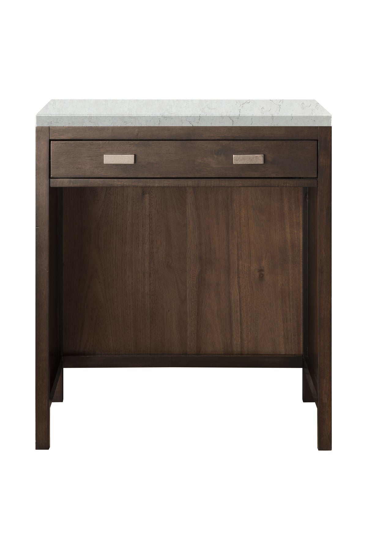 James Martin Addison 30" Countertop Unit, Mid-Century Acacia with Eternal Jasmine Pearl countertop