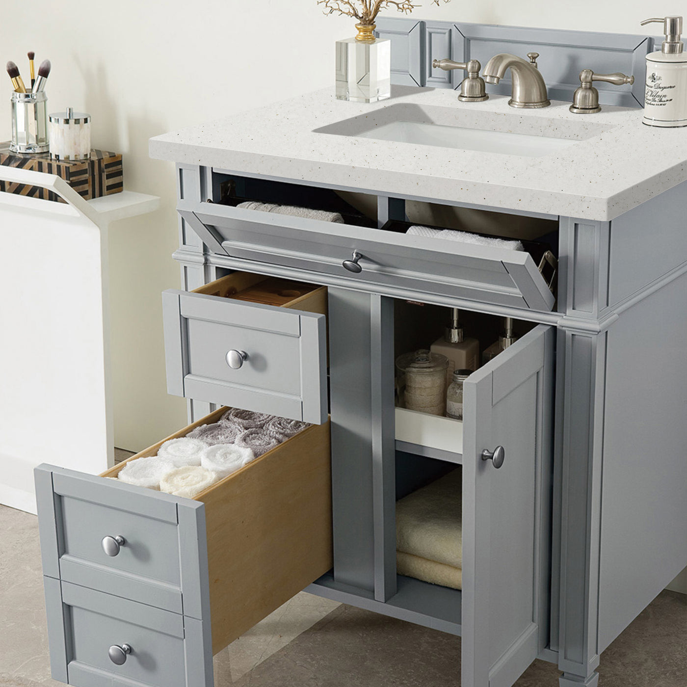 James Martin Brittany 30" Single Bathroom Vanity, Urban Gray by James Martin