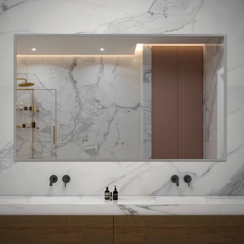 Zeek 72"x36" Backlit LED Rectangular Bathroom Wall Mirror For Double Vanity MA7236 by ZEEK