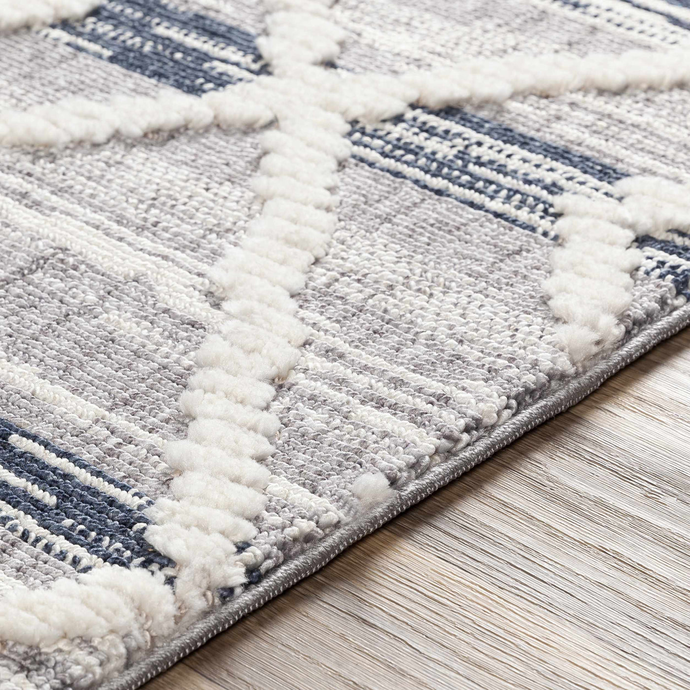 Upham High/Low Pile Rug with Tassels - Clearance by Boutique Rugs