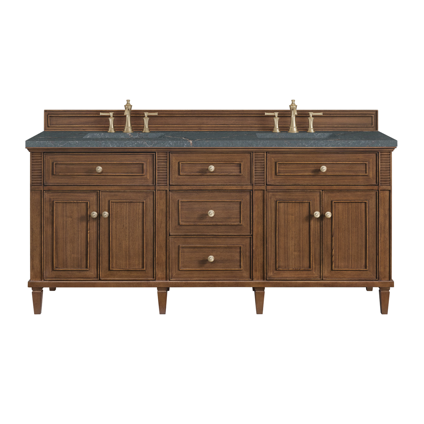 James Martin Lorelai 72" Double Bathroom Vanity, Mid-Century Walnut by James Martin