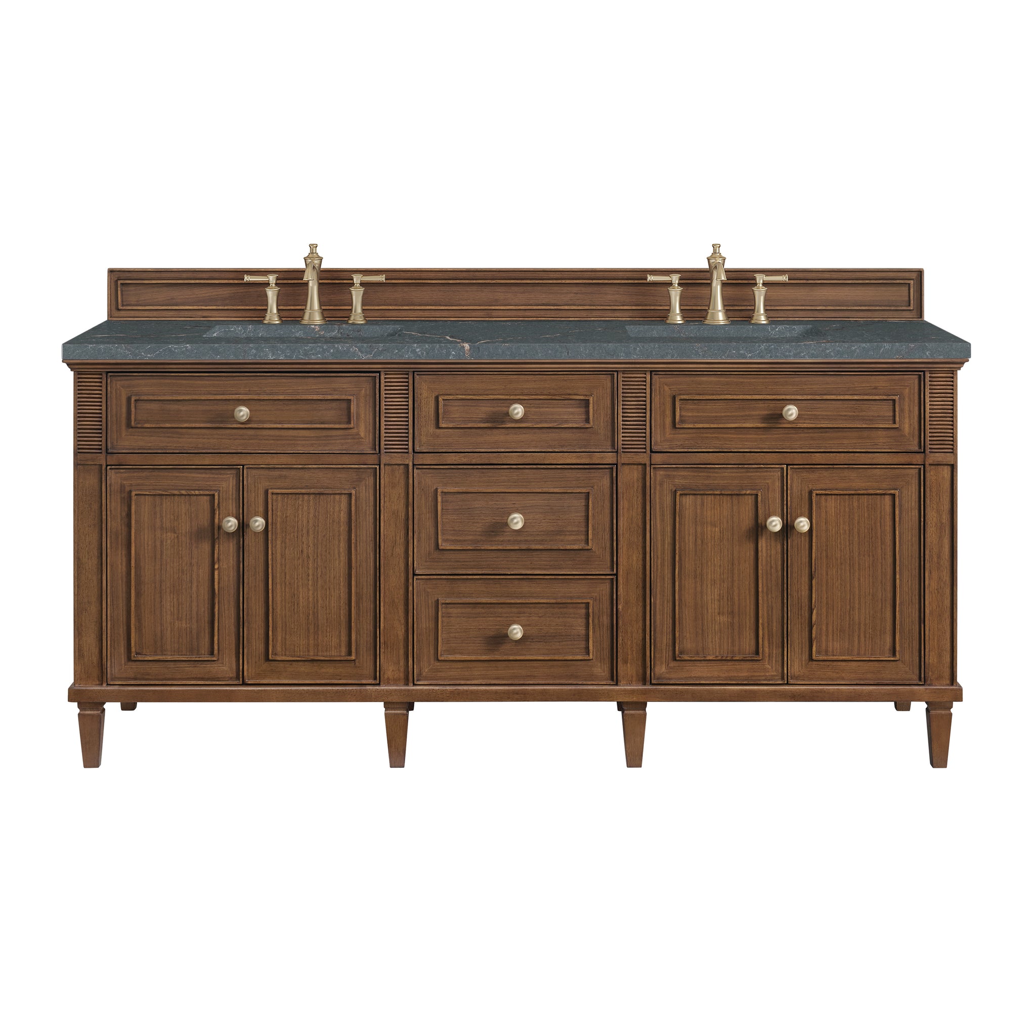 James Martin Lorelai 72" Double Bathroom Vanity, Mid-Century Walnut by James Martin