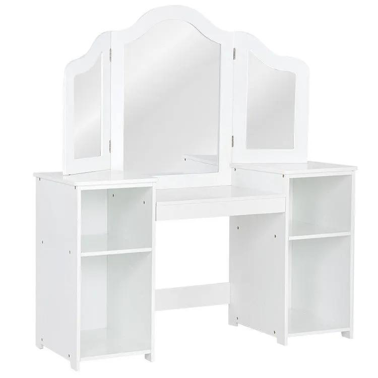 Kid's Room Bundle: Bed Frame + Kids Table and Chairs Set + Toddler Truck Storage Organizer + Kids Vanity Dressing Table by DirectDeals