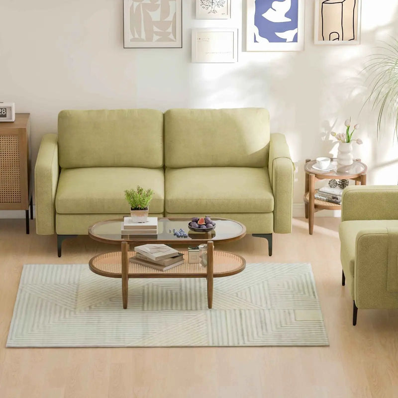 Modern Living Room Furniture Set: TV Stand + Sofa + Coffee Table + Side Table by DirectDeals