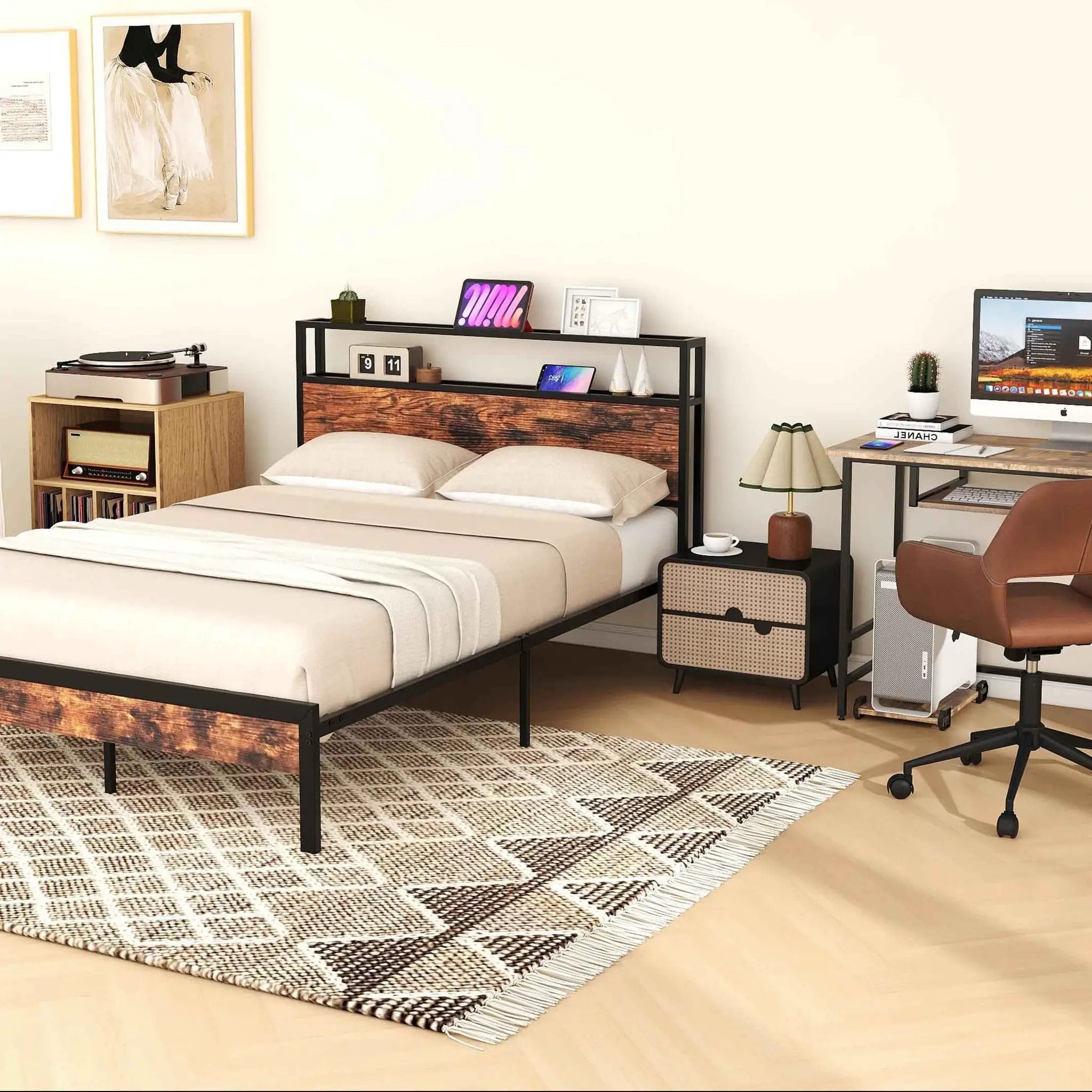 4-Piece Modern Home Office & Bedroom Set by DirectDeals