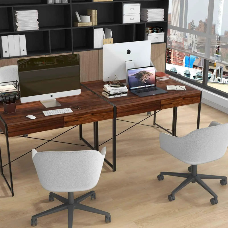 Versatile Home Office Desk and Storage Cabinet Bundle by DirectDeals
