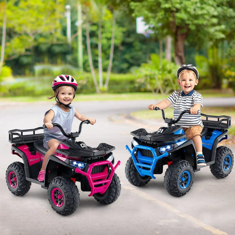 24V Kids Ride on Electric ATV Quad Car with Realistic Sounds and LED Lights by DirectDeals