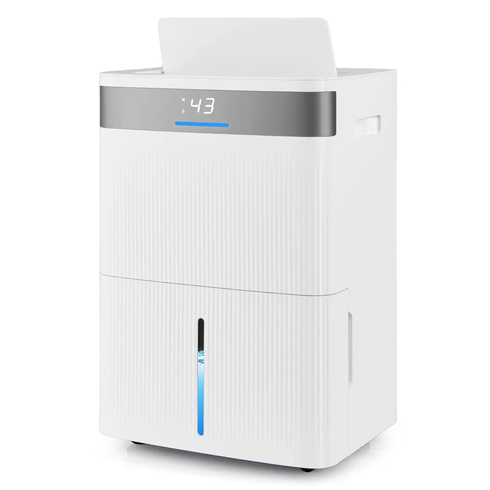 96 Pints Dehumidifier with 24H Timer and 3-Color Indicator-White by DirectDeals