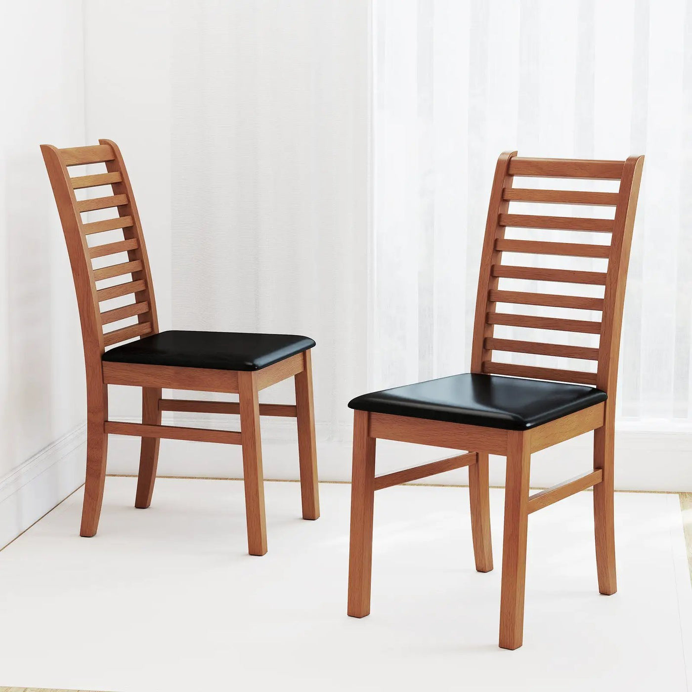 Set of 2 Wooden Dining Chair with Rubber Wood Legs for Living Room by DirectDeals