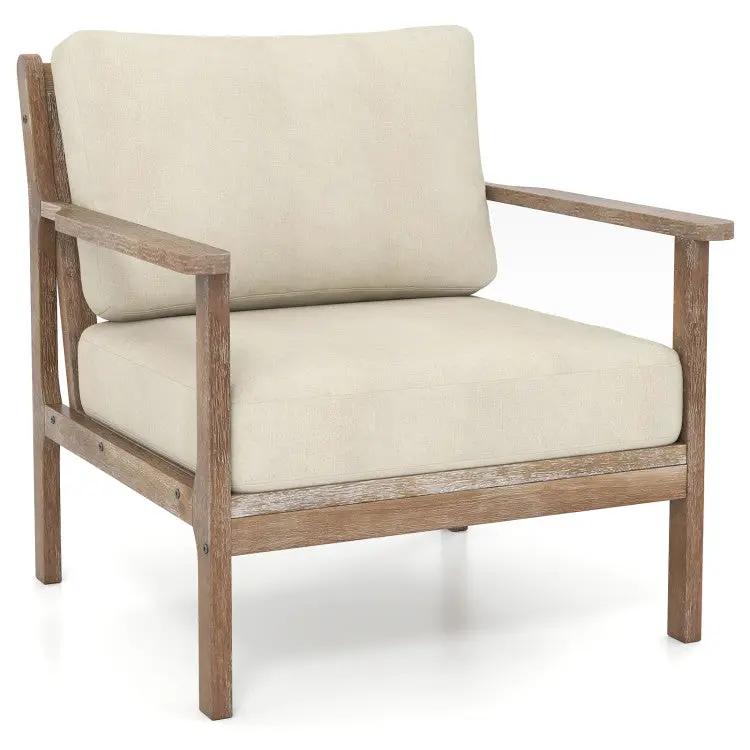 Modern Accent Chair & Tempered Glass Oval Side Coffee Table Set by DirectDeals