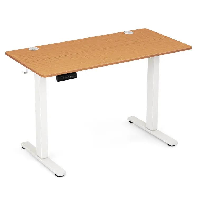 Compact Standing Desk and Executive Chair Set with Memory Heights by DirectDeals