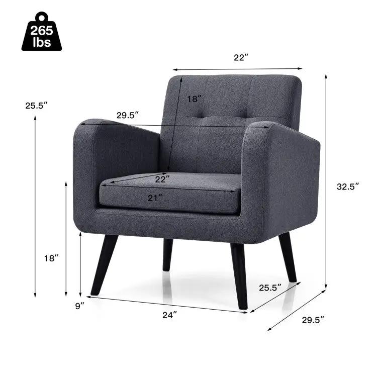 Accent Chair + Side Table + L-Shaped Sectional Sofa /3-Piece Modern Living Room Furniture Set/ by DirectDeals