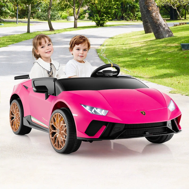 24V Ride-on Car for Kids 4WD 2-Seater Licensed Lamborghini Electric Vehicles with Music by DirectDeals