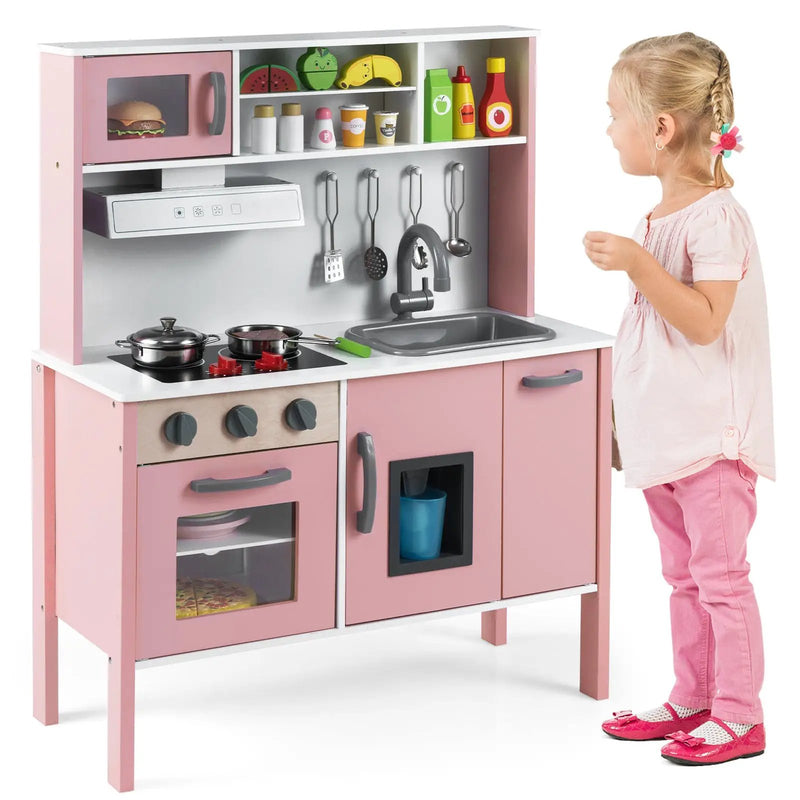 Wooden Pretend Play Kitchen Set for Toddlers by DirectDeals