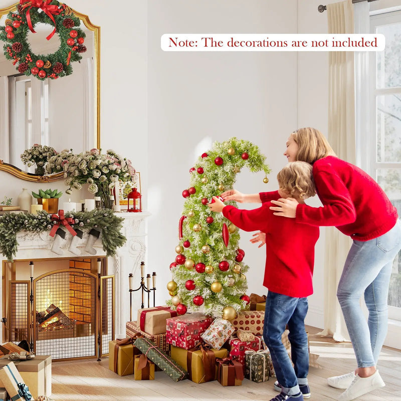 5/6/7 FT Whimsical Christmas Tree with Bendable Top and 216/290/366 Branch by DirectDeals