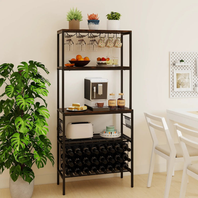 Wine Organizer with Power Outlet and Bottle Holders by DirectDeals