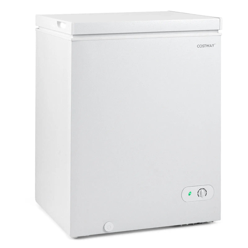141 L/5 Cu.Ft Compact Chest Freezer with 7-Gear Adjustable Temperature-White by DirectDeals