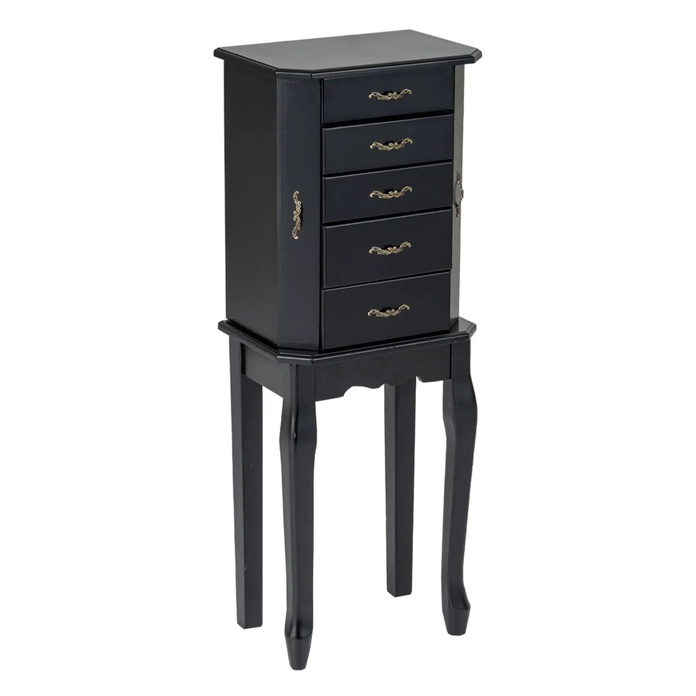 Standing Jewelry Box with 4 Drawers and 2 Side Doors by DirectDeals