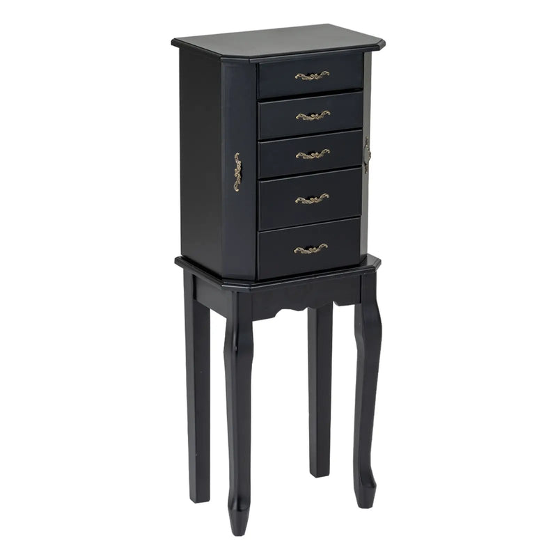Standing Jewelry Box with 4 Drawers and 2 Side Doors by DirectDeals