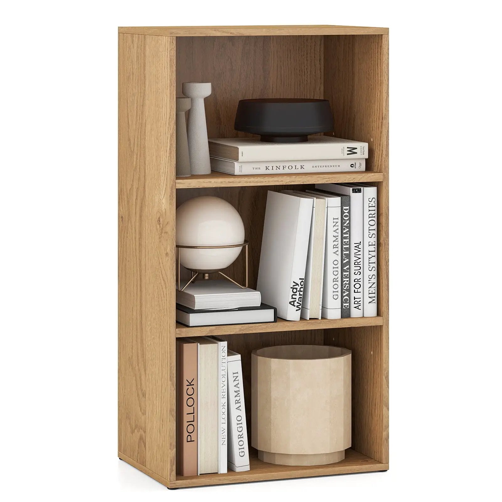 Set of 2 3-Tier Cube Bookcase with Adjustable Shelves for Home Office by DirectDeals