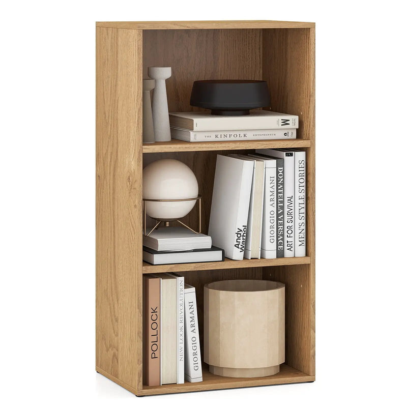 Set of 2 3-Tier Cube Bookcase with Adjustable Shelves for Home Office by DirectDeals