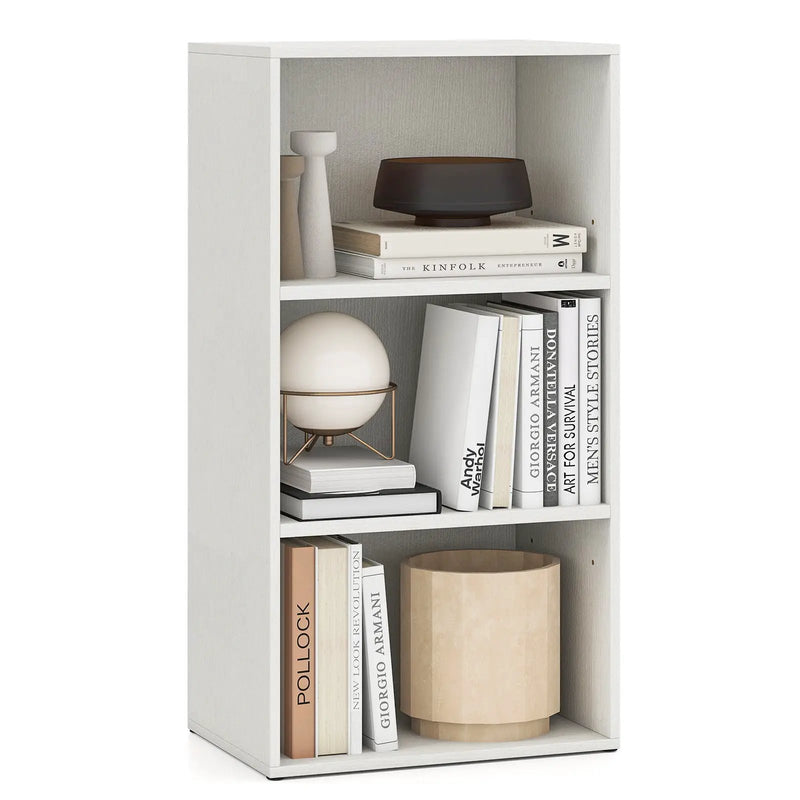 Set of 2 3-Tier Cube Bookcase with Adjustable Shelves for Home Office by DirectDeals