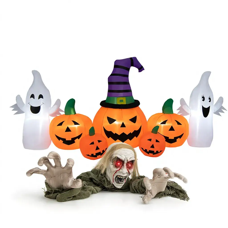 Halloween Groundbreaker Climbing Zombie+Inflatable Pumpkins by DirectDeals