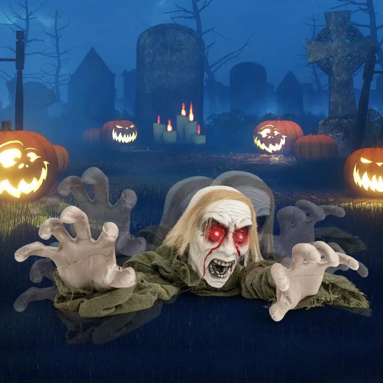 Halloween Groundbreaker Climbing Zombie+Inflatable Pumpkins by DirectDeals