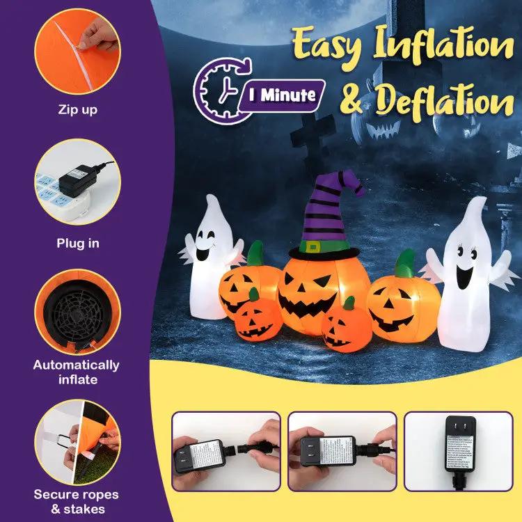 Halloween Groundbreaker Climbing Zombie+Inflatable Pumpkins by DirectDeals