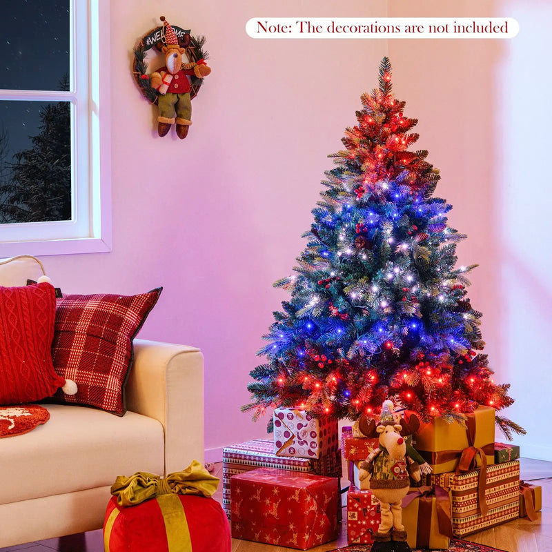 5/6/7/8 FT Artificial Christmas Tree with LED Lights and Remote APP Control by DirectDeals