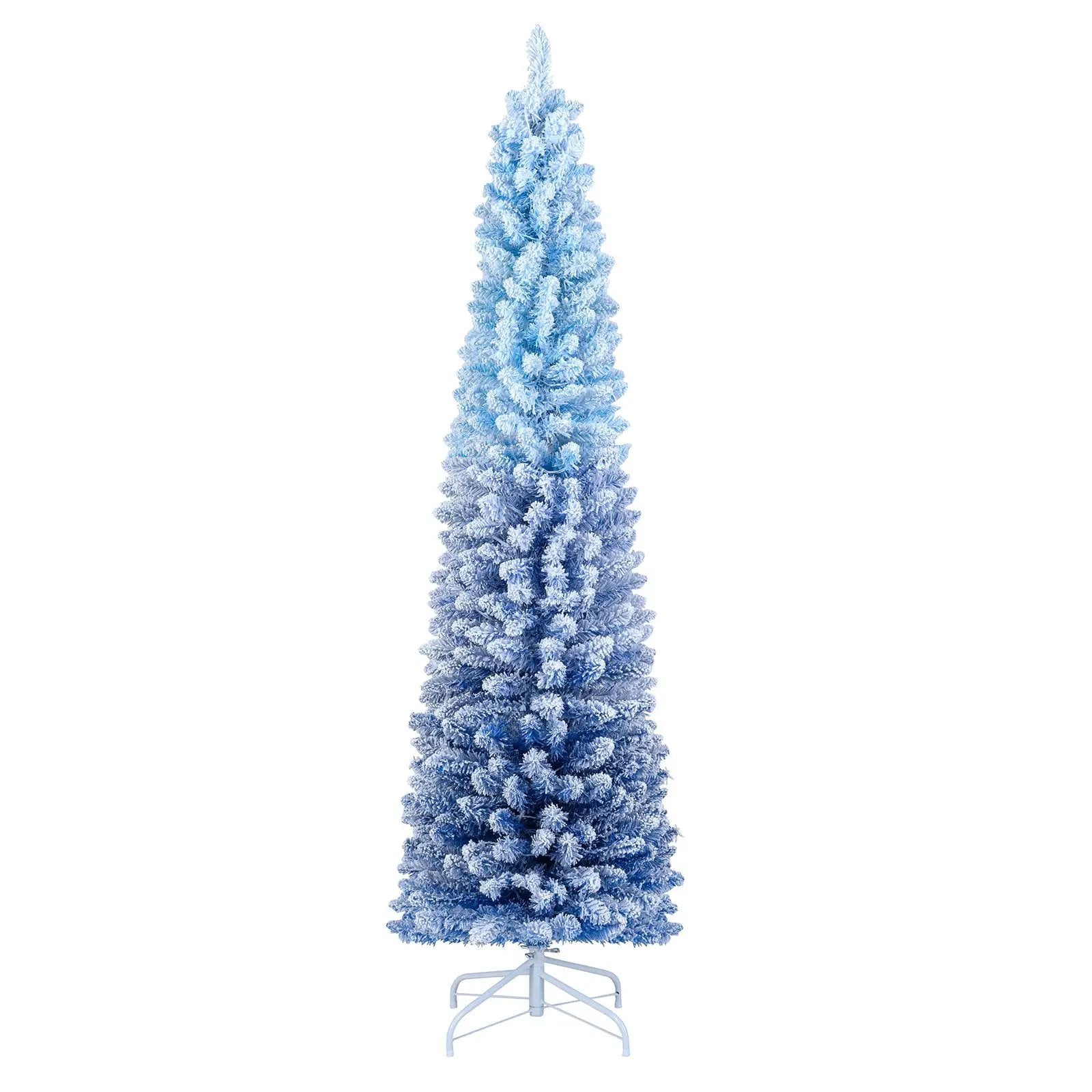6/7 Feet Snow-flocked Artificial Christmas Tree with 220/290 Warm White LED Lights by DirectDeals