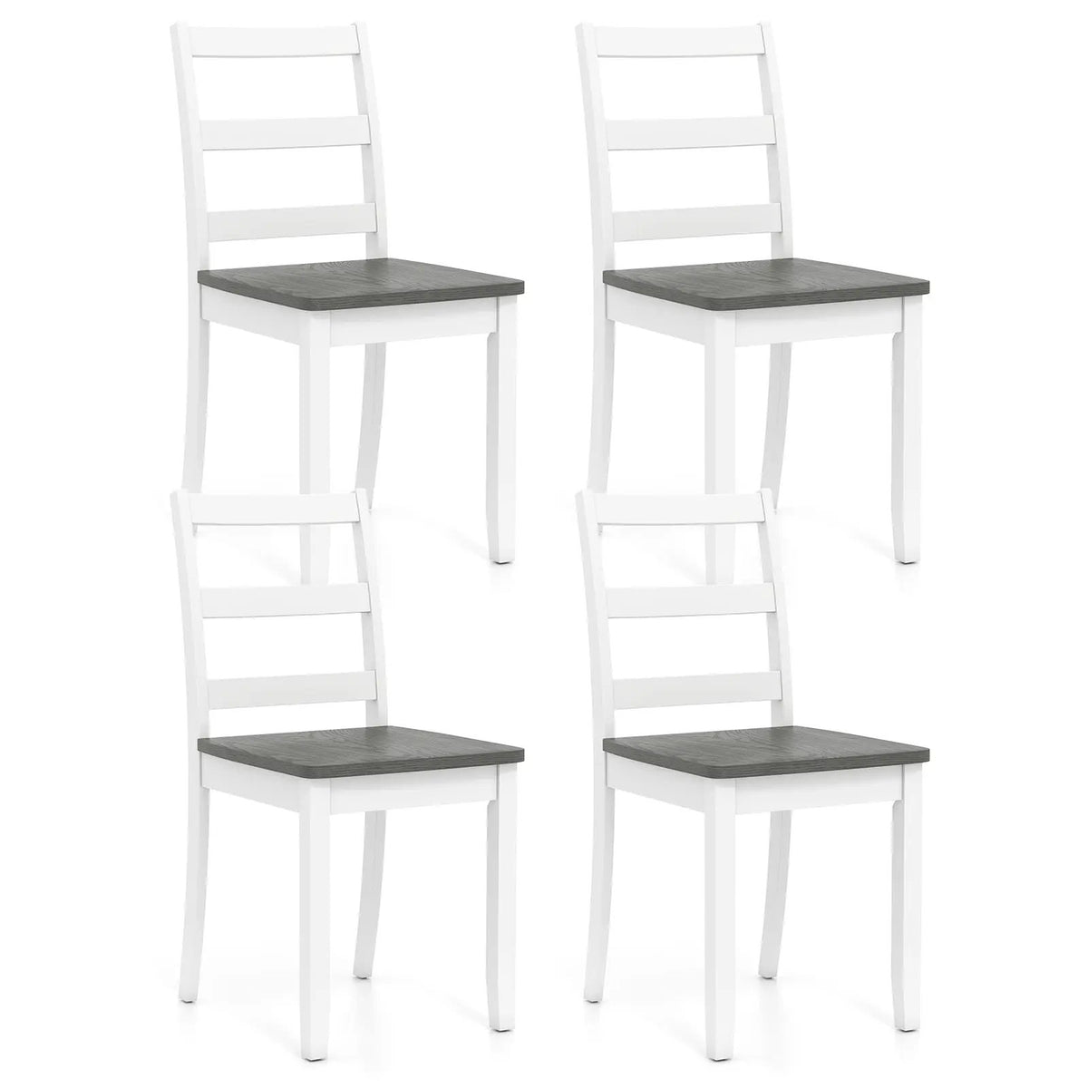 Set of 4 Wood Dining Chairs with Solid Rubber Wood Legs by DirectDeals