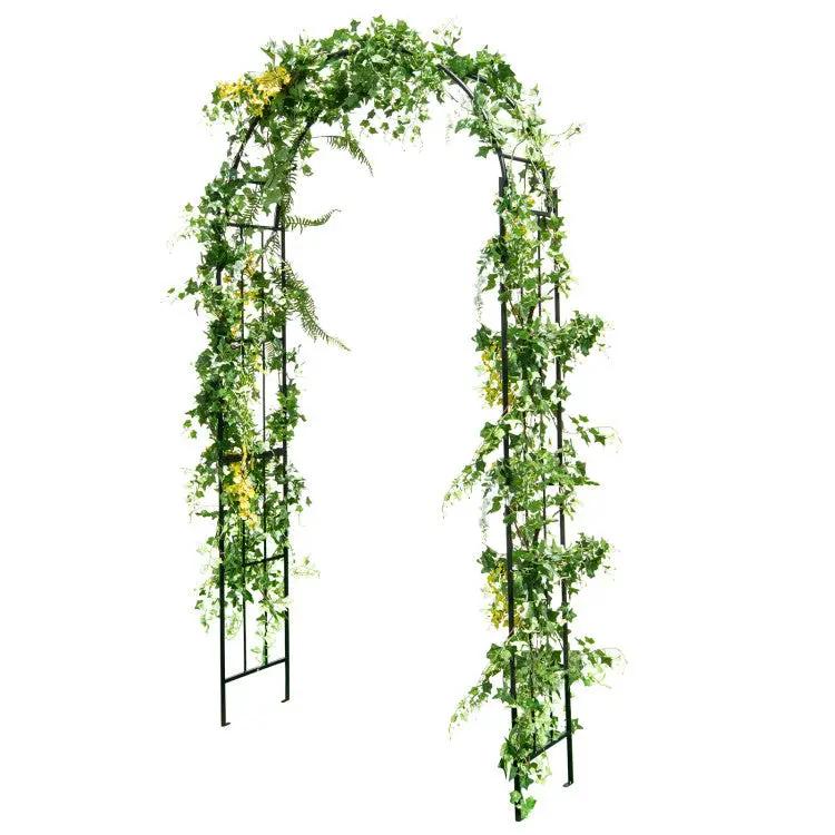 Metal Garden Arch and Obelisk Trellis Set for Climbing Plants by DirectDeals