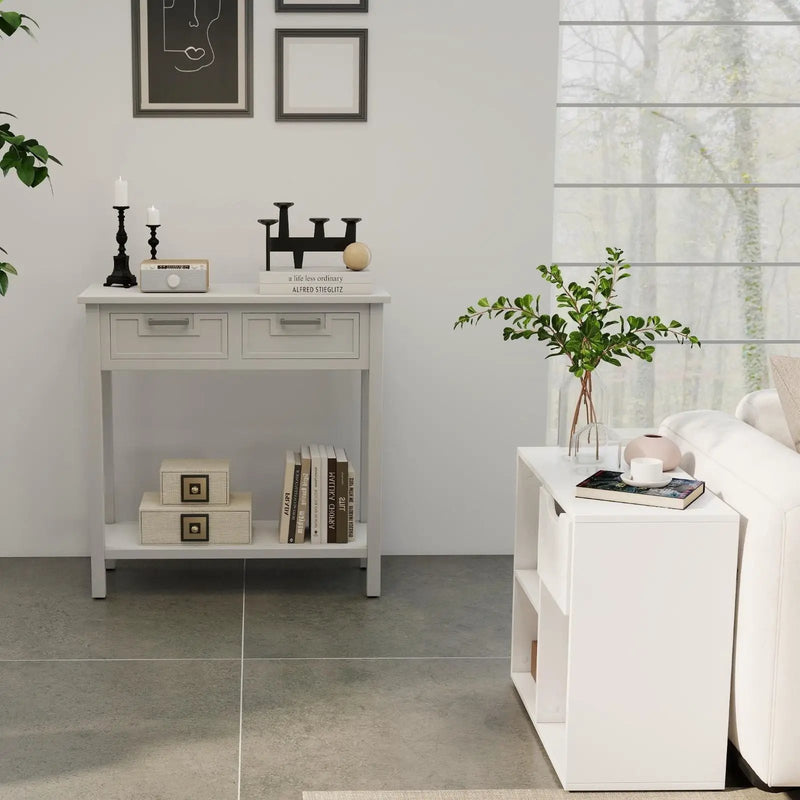 5-Piece Modern Living Room Furniture Set: Side table+Coffee table+Console table+Bookcase+Corner shelf by DirectDeals