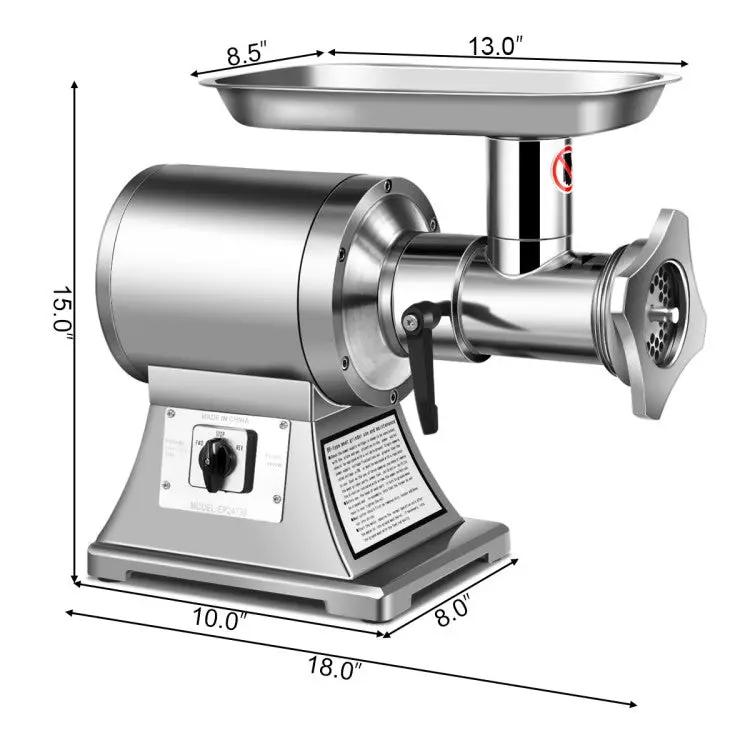Heavy Duty 1.5HP Commercial Meat Grinder with Reverse High Efficiency and Anti-Clog by DirectDeals