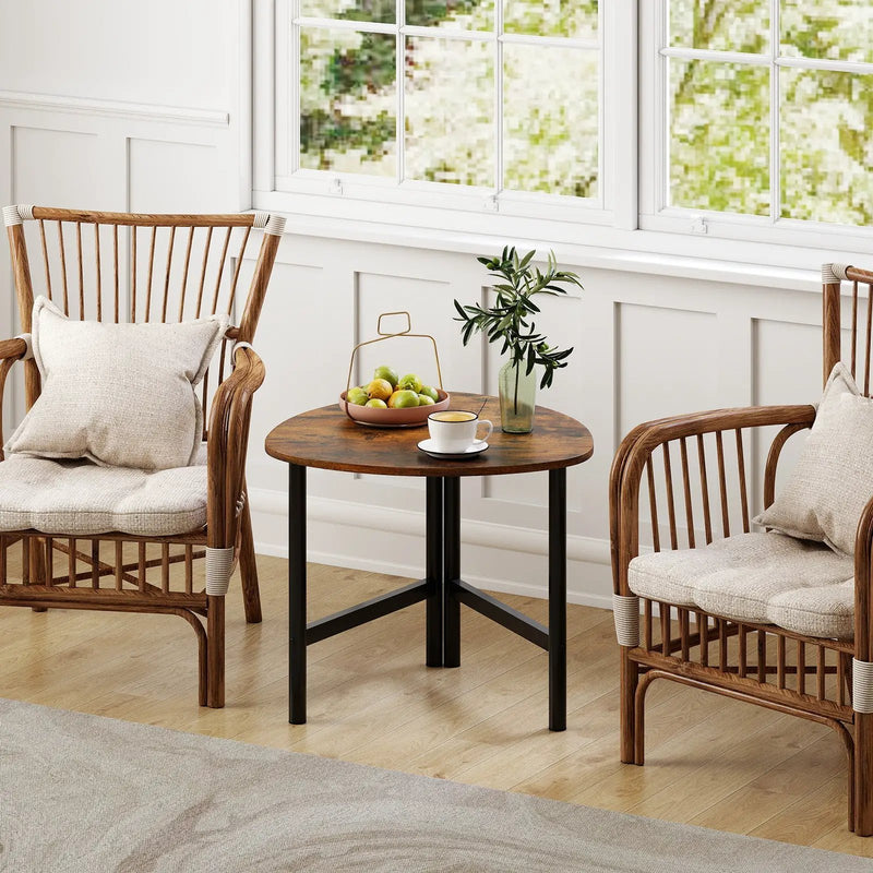 Set of 2 Triangle Coffee Table Oval with Metal Legs by DirectDeals